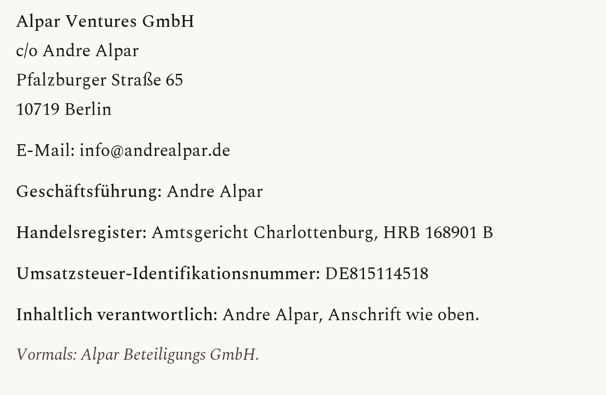 Anbieterangaben gem&auml;&szlig; &sect;&nbsp;5 DDG
